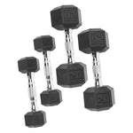 150 Lb. Coated Hex Dumbbell Weight Set, 5-25 Lb.